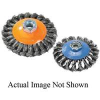 Knot-Twisted Wire Saucer Cup Brush, 6" Dia. x 5/8"-11 Arbor FMT Sales Ltd