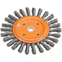 Disque &agrave; fils nou&eacute;s torsad&eacute;s d'&eacute;tabli, Dia. 6", Fils 0,0118", Arbre 5/8", Acier FMT Sales Ltd