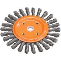 Disque &agrave; fils nou&eacute;s torsad&eacute;s d'&eacute;tabli, Dia. 8", Fils 0,0118", Arbre 5/8", Acier FMT Sales Ltd