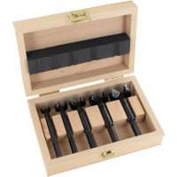Trousses de m&egrave;ches Forstner Bormax dans un boîtier en bois, 7 morceaux, Acier FMT Sales Ltd