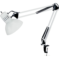 Swing Arm Clamp-On Desk Lamps, 100 W, Incandescent, C-Clamp, 36" Neck, White FMT Sales Ltd