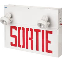 Stella Combination Signs - Sortie, LED, Hardwired, 17-1/2" L x 12-1/2" W, French FMT Sales Ltd