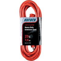 Vinyl Extension Cord, Outdoor, SJTW, 14/3 AWG, 15 A, 25' FMT Sales Ltd