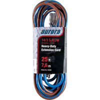 TPE-Rubber Extension Cord With Light Indicator, All-Weather, SJEOW, 14/3 AWG, 15 A, 25' FMT Sales Ltd
