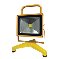 Rechargeable And Portable Floodlights, LED, 30 W, 3000 Lumens, Aluminum Housing FMT Sales Ltd