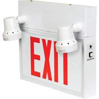 Exit Sign with Security Lights, LED, Battery Operated/Hardwired, 12-1/10" L x 11" W, English FMT Sales Ltd