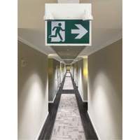 Running Man Sign with Security Lights, LED, Battery Operated/Hardwired, 12-1/10" L x 11" W, Pictogram FMT Sales Ltd