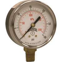 Manom&egrave;tre &eacute;conomique,  2-1/2", 0 - 30 psi, Fixation inf&eacute;rieure, Analogique FMT Sales Ltd