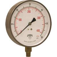 Manom&egrave;tre en acier inoxydable,  2-1/2", 30" Hg Vac, Fixation inf&eacute;rieure, Analogique rempli de liquide FMT Sales Ltd