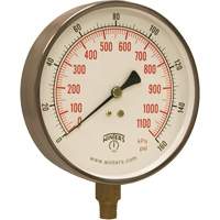 Manom&egrave;tre pour entrepreneur,  4-1/2", 0 - 160 psi, Fixation inf&eacute;rieure, Analogique FMT Sales Ltd